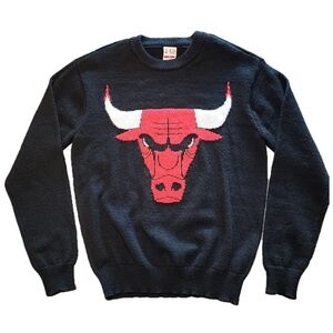 NBA Ultra Game XS Black and Red Chicago Bulls Crewneck Sweater